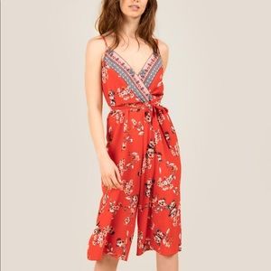 NWT Red-Floral Romper